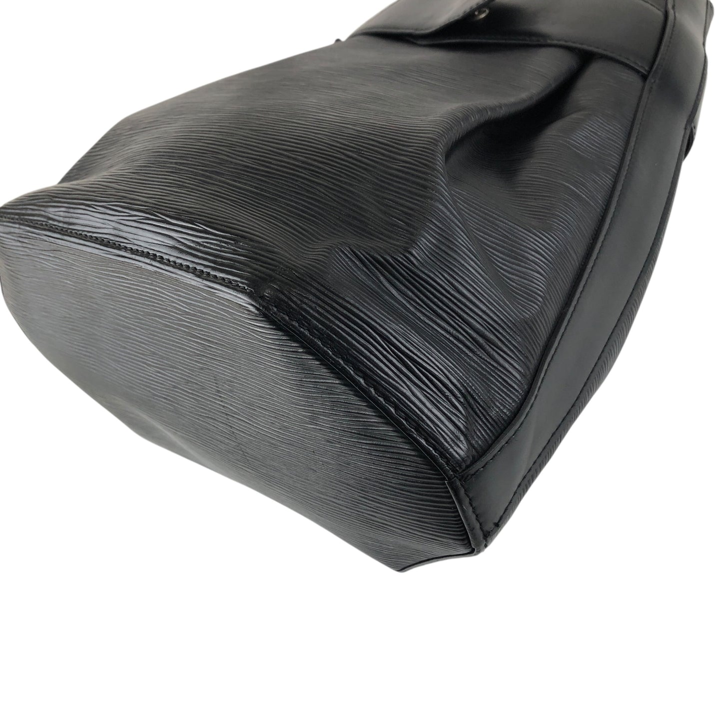 LOUIS VUITTON Epi Drawstring Shoulder bag Black Vintage v8epcv