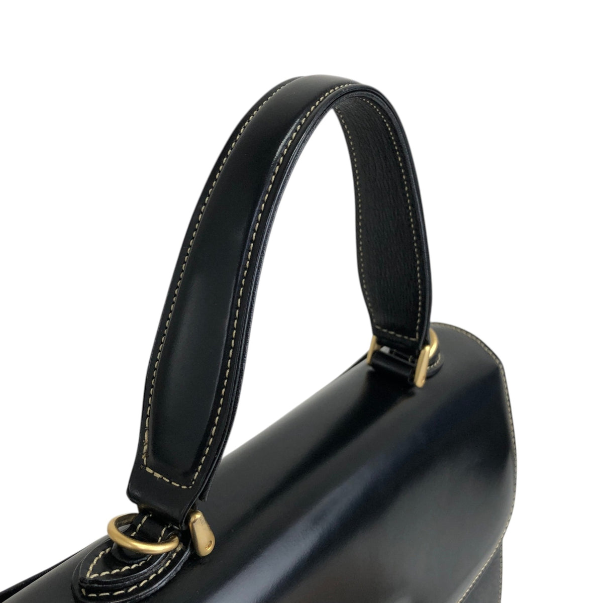 BURBERRY Logo Two-way Handbag Shoulder bag Black Vintage uuyiy5