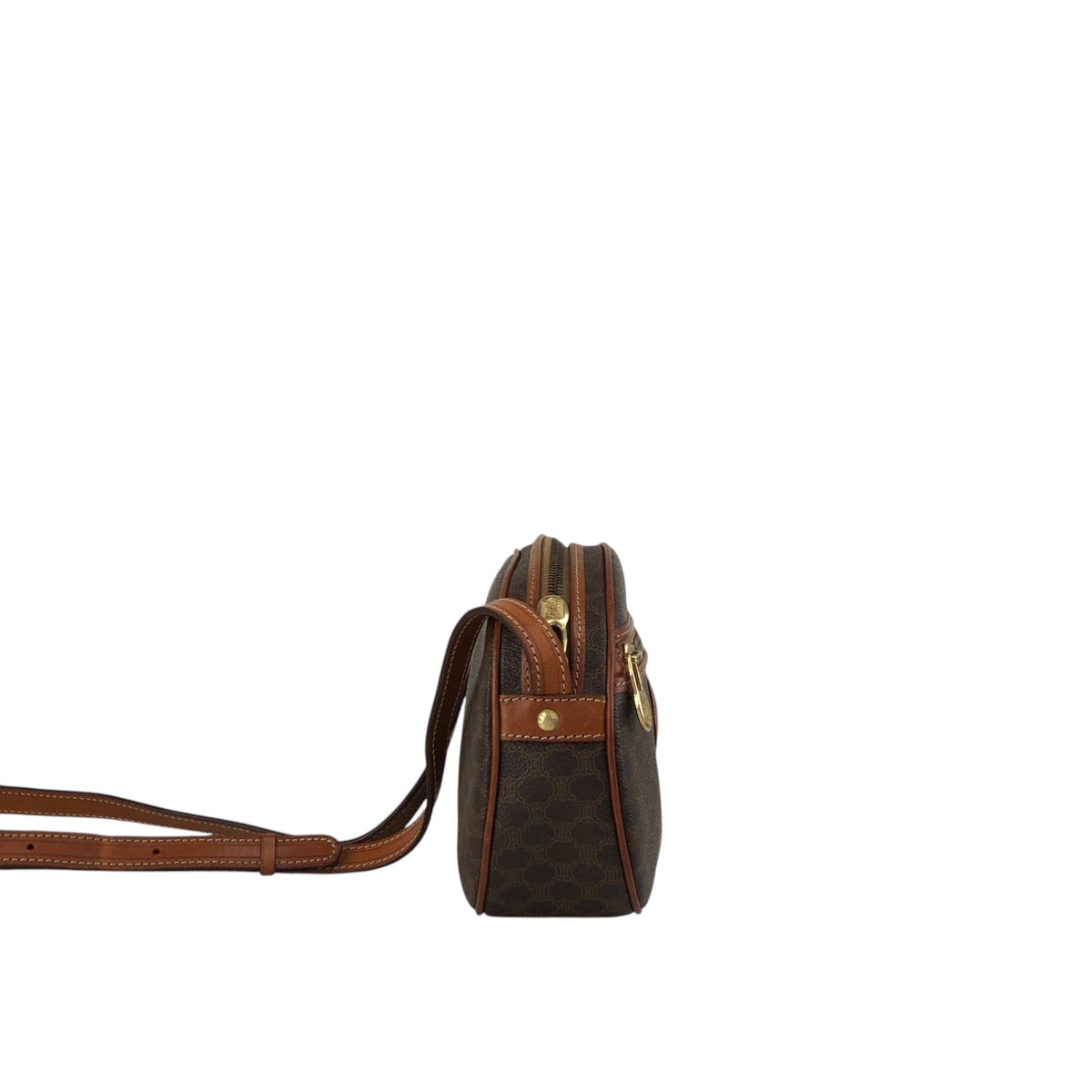 CELINE Macadam  Blason Shoulder bag Brown Vintage t4wybd