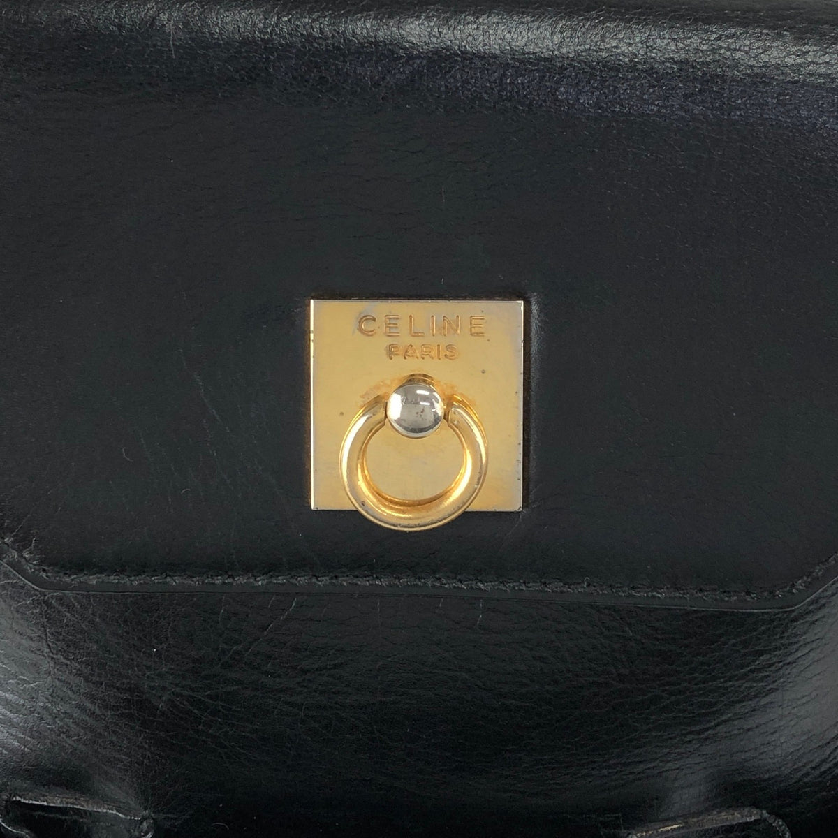 CELINE Gancini Shoulder bag Black Vintage xxxvfp