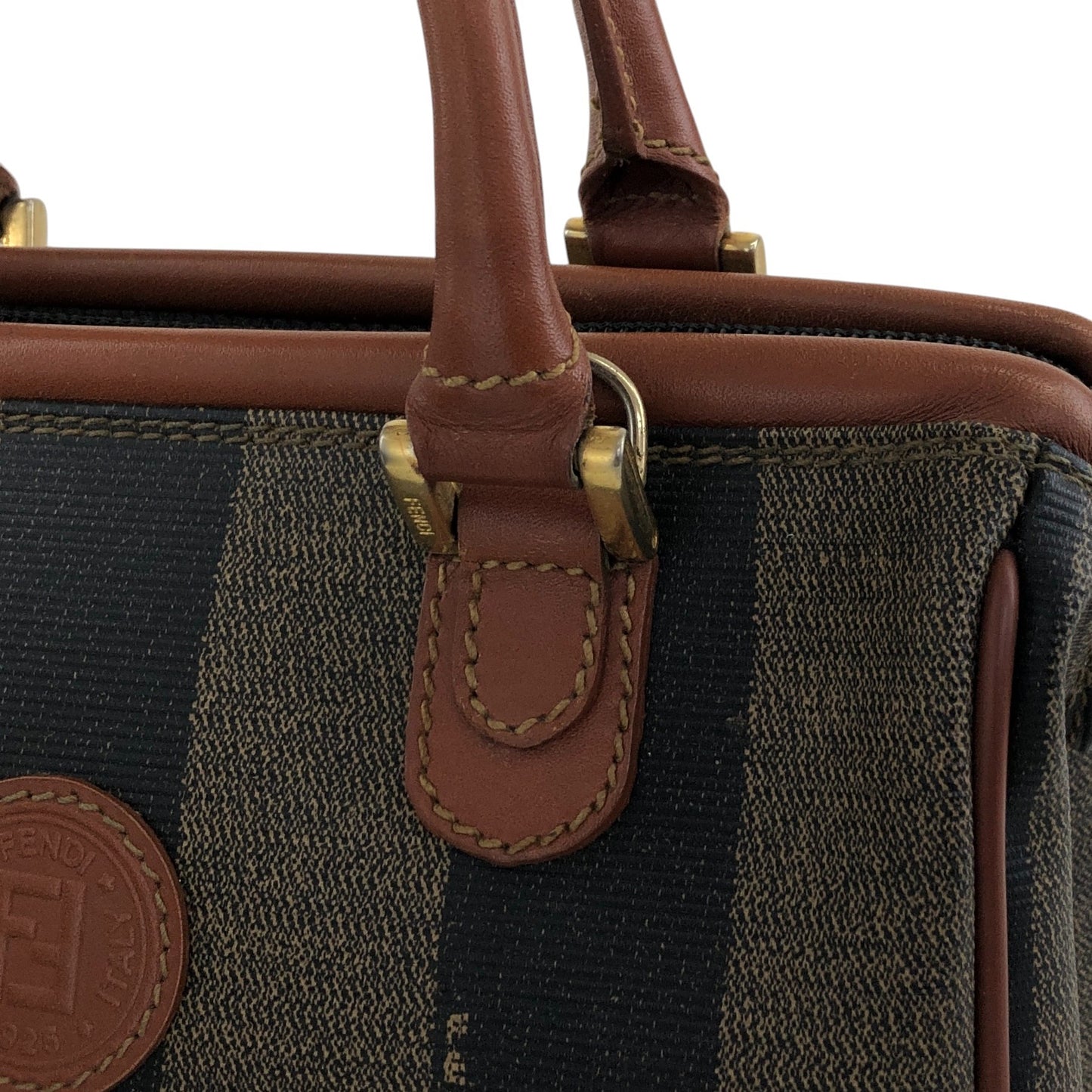 FENDI Pecan Two-way Small Boston bag Shoulder bag Brown Vintage sd4x4i