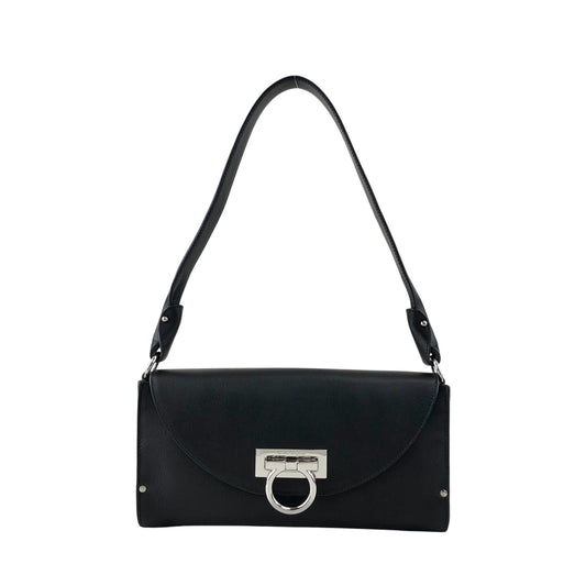 Salvatore Ferragamo Gancini Shoulder bag Black Vintage k7ui2k