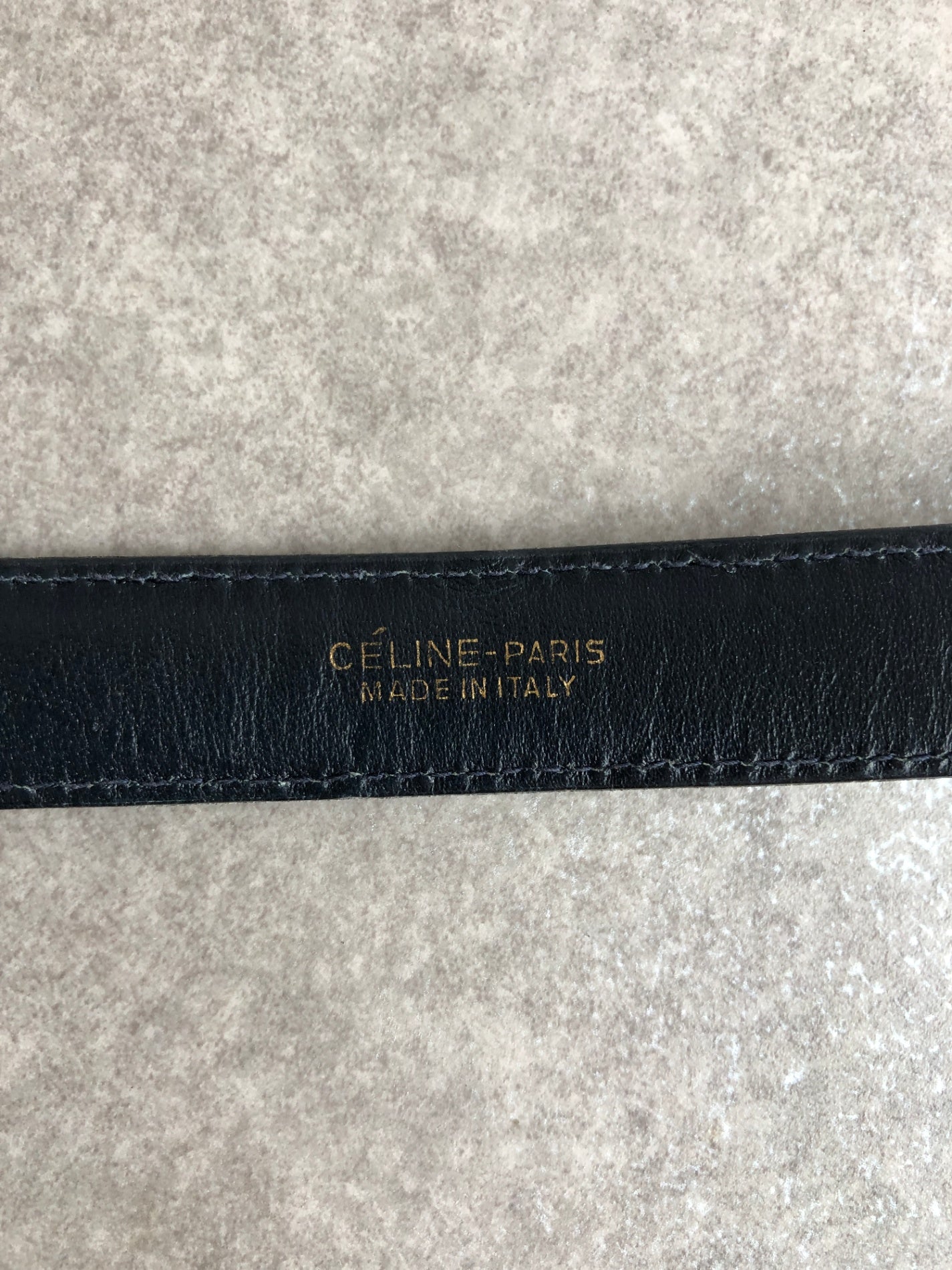CELINE Belt Navy Vintage s7vnci