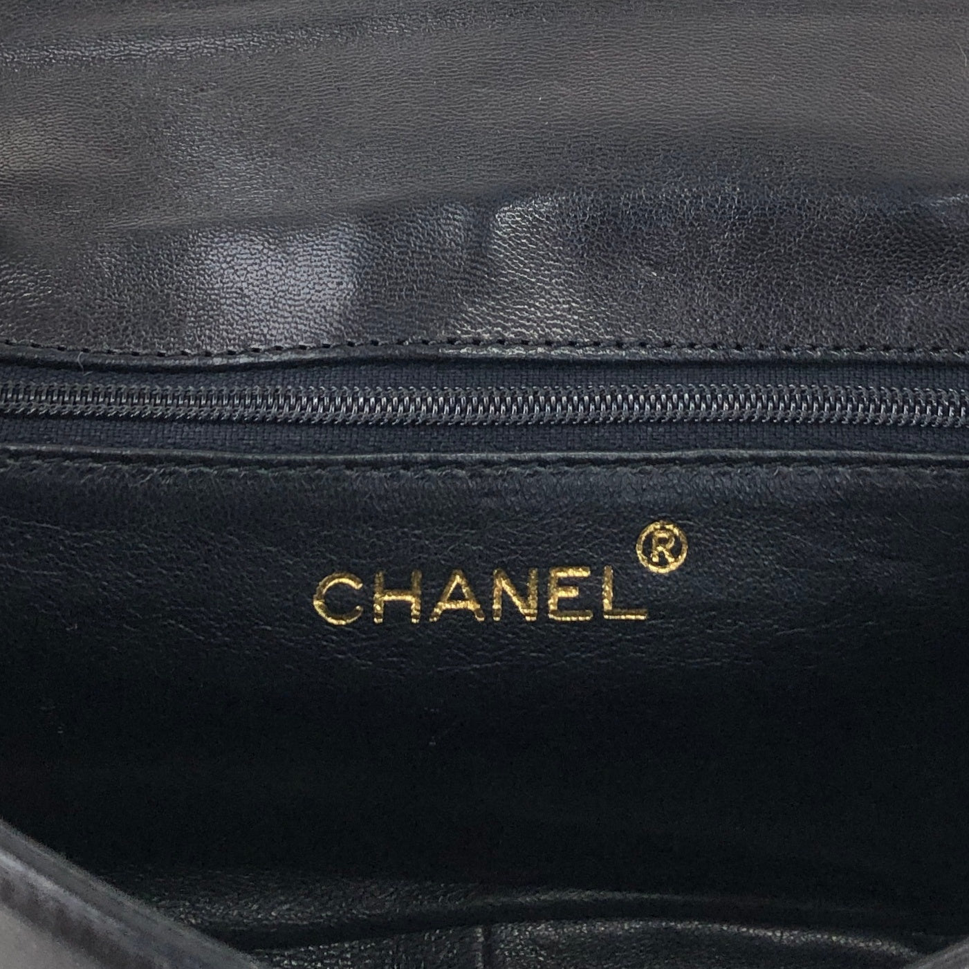 CHANEL Coco Mark Chain Shoulder bag Black Vintage jtk3dw