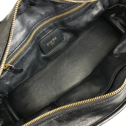 LOEWE Amazona28 Anagram Two-way Boston bag Shoulder bag Black Vintage v3dz54