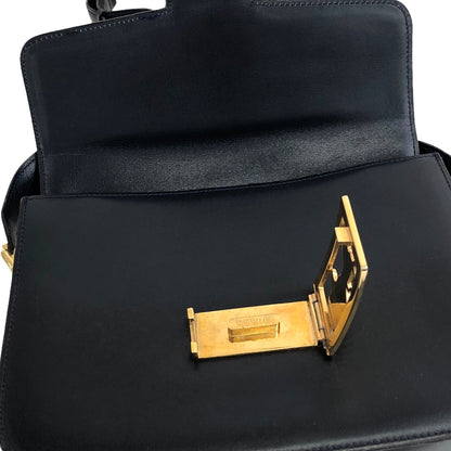 CELINE Horse Carriage Shoulder bag Navy Vintage 8fttsw