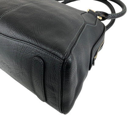 CELINE Logo Small Boston bag Handbag Black Vintage gh4sw6