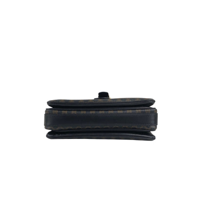 CELINE Macadam Front Buckle Shoulder bag Black Vintage 5wzcdj