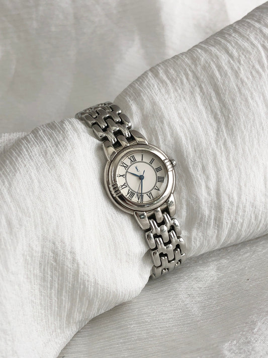 Yves Saint Laurent Watch Silver Vintage jut627