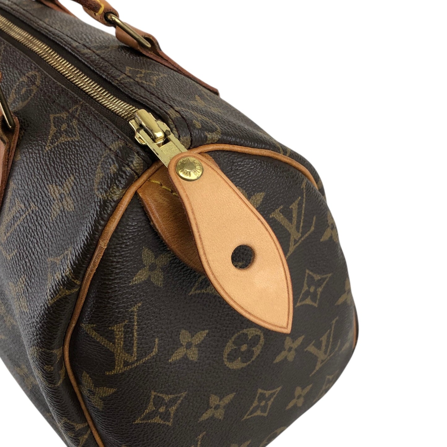 LOUIS VUITTON Monogram Small Boston bag Handbag Brown Vintage 765gwg