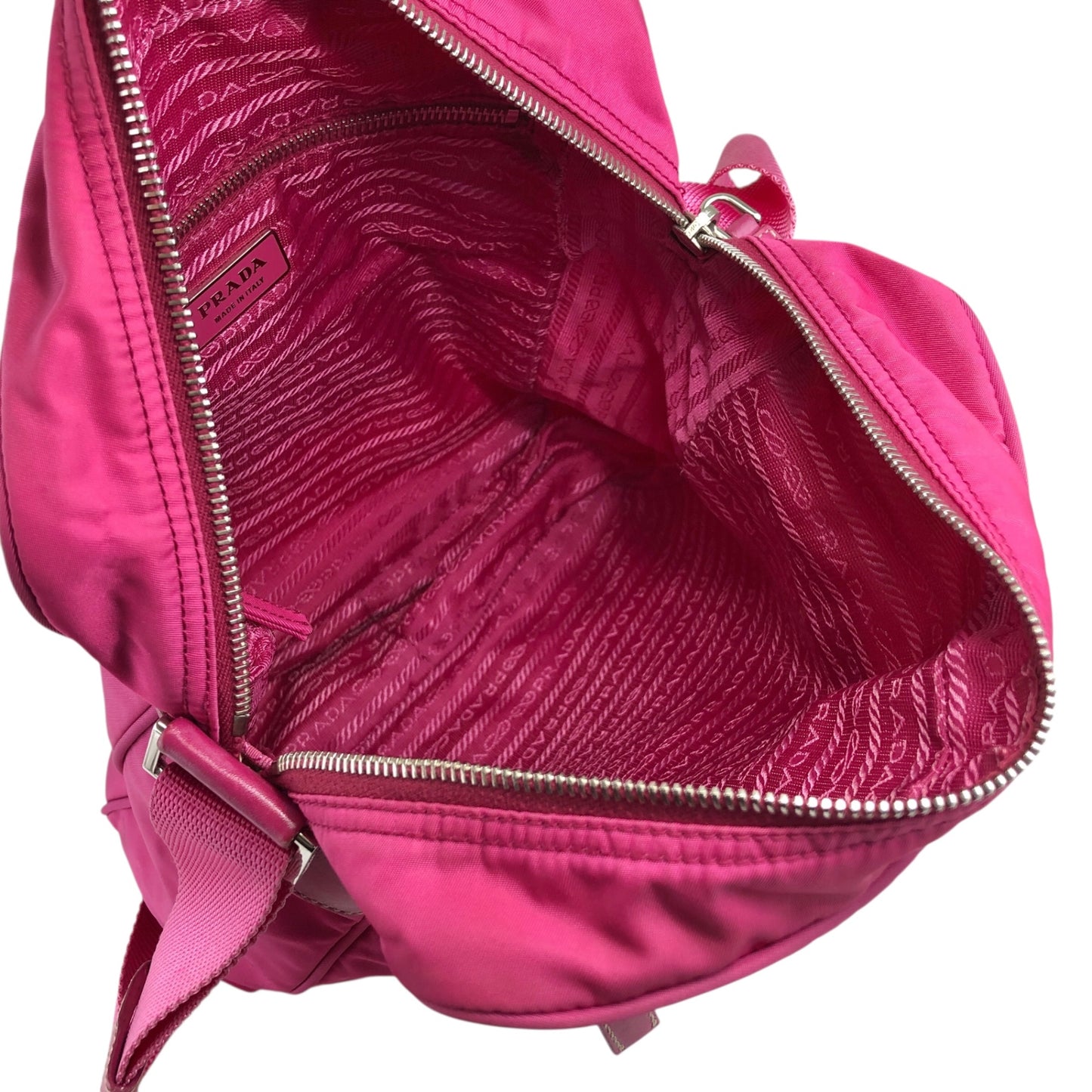 PRADA Triangle Logo Shoulder bag Pink Vintage b2e8ue