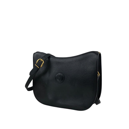 GUCCI Logo Shoulder bag Black Vintage u2u3ar