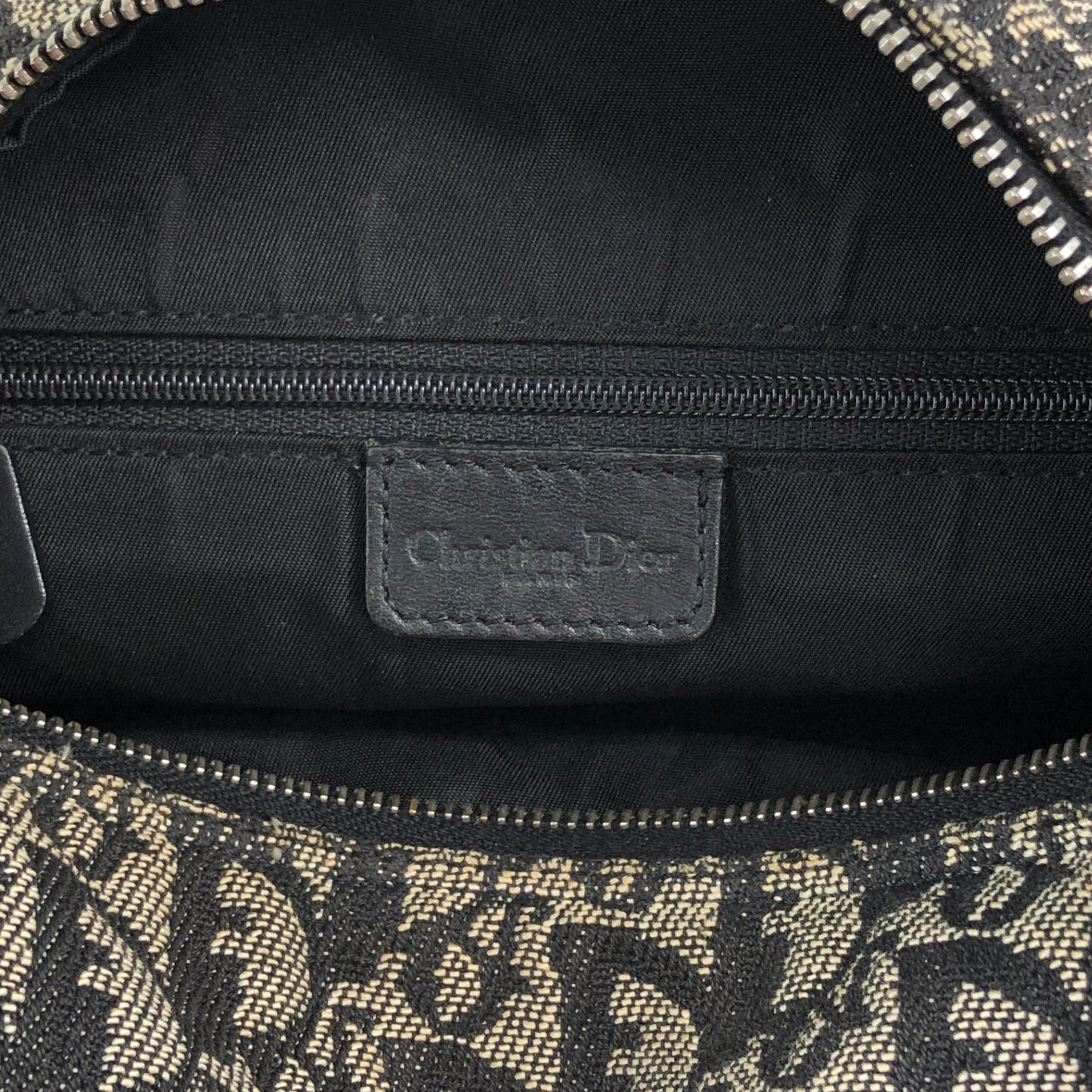 Christian Dior Trotter Small Handbag Vanity bag Black Vintage zxykbr