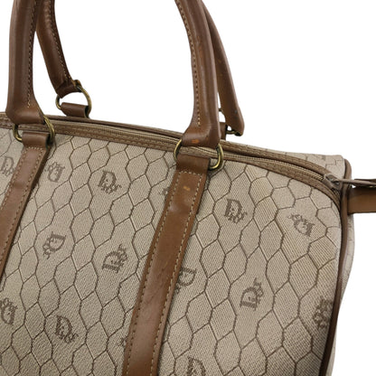Christian Dior Honeycomb Pattern Handbag Boston bag Beige Vintage y2sxs7