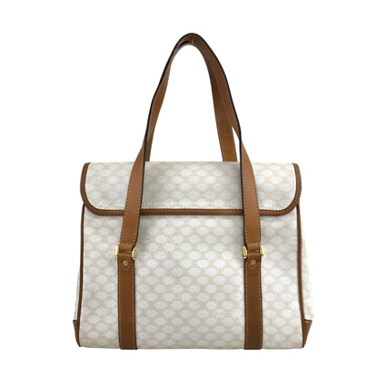 CELINE Macadam Blason Handbag White Vintage xexbm4