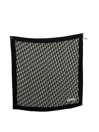 Christian Dior Trotter Silk Scarf Black Vintage 2mgxgg