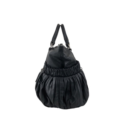 miumiu Front Zipper Handbag Totebag Black Vintage fx4ann