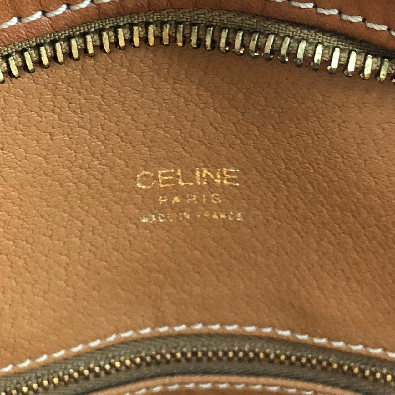 CELINE Macadam Blason Shoulder bag Totebag Brown Vintage fm26ew