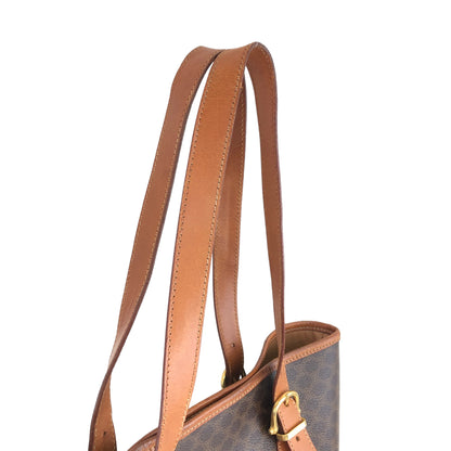 CELINE Macadam Blason Handbag Totebag Brown Vintage ui3dbx