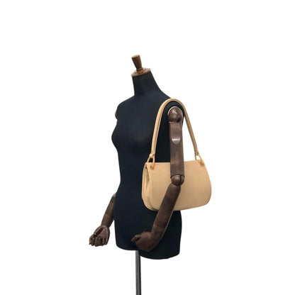 PRADA Triangle Logo Shoulder bag Beige Vintage jhervy
