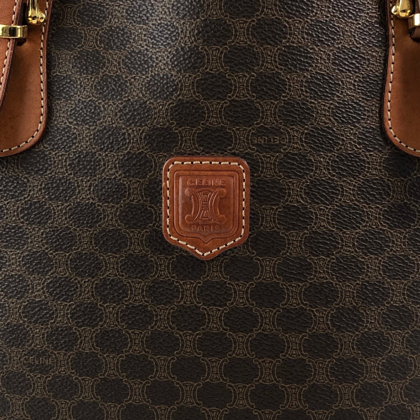 CELINE Macadam Blason Totebag Brown Vintage 53y3ej