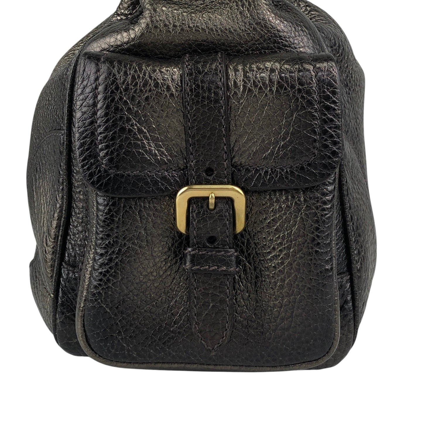 PRADA Logo Side Pocket Two-way Handbag Shoulder bag Bronze Vintage fiftw3
