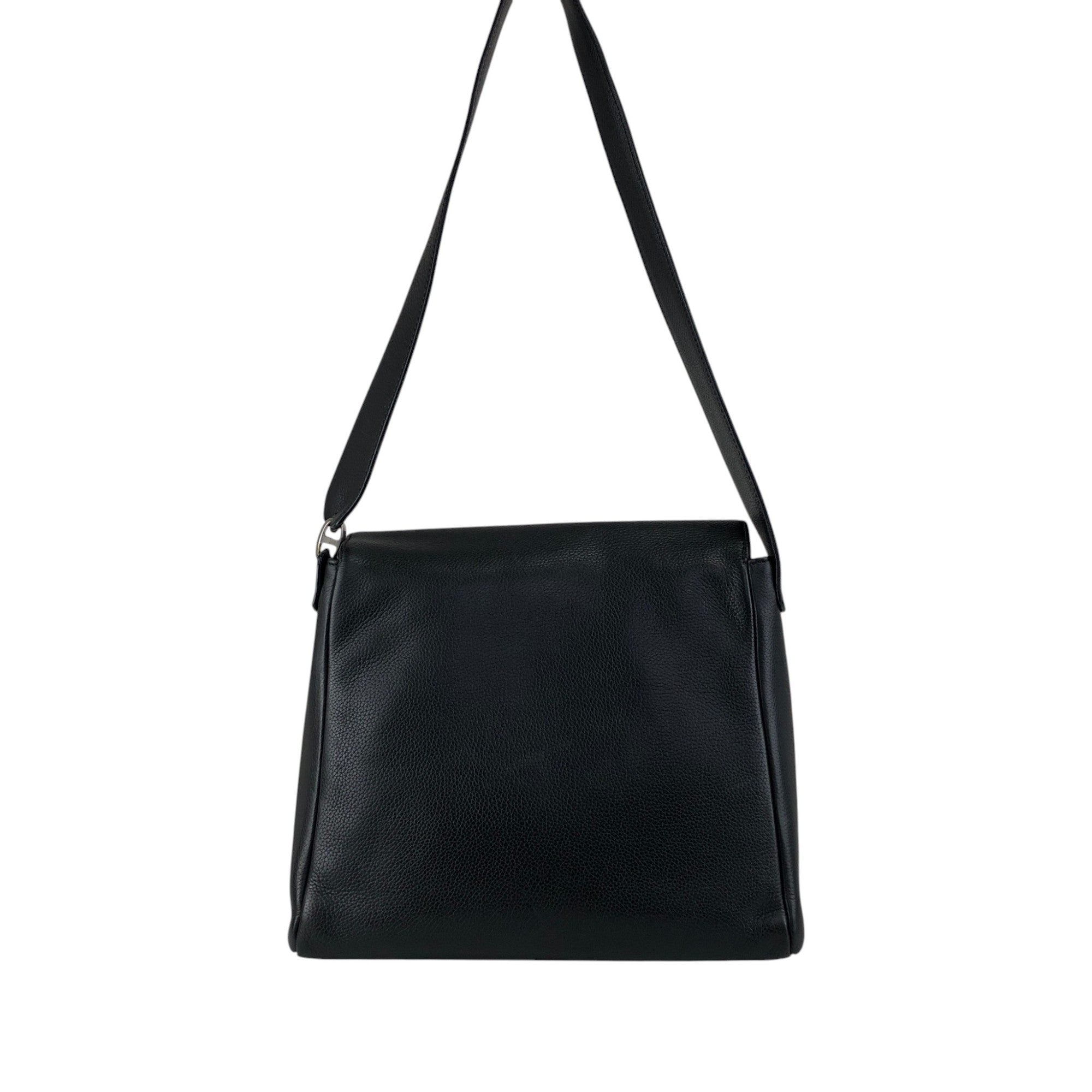 LOEWE Logo Embossed Shoulder bag Black Vintage mxivwm