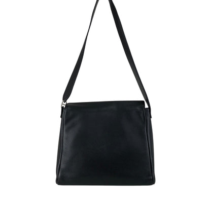 LOEWE Logo Embossed Shoulder bag Black Vintage mxivwm