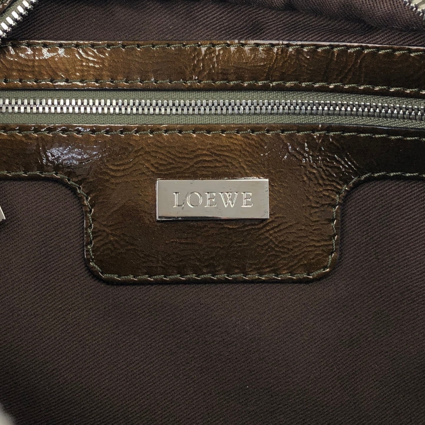 LOEWE Amazona28 Anagram Handbag Brown Vintage j8tjia
