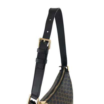 CELINE Macadam Shoulder bag Black Vintage kibhz7