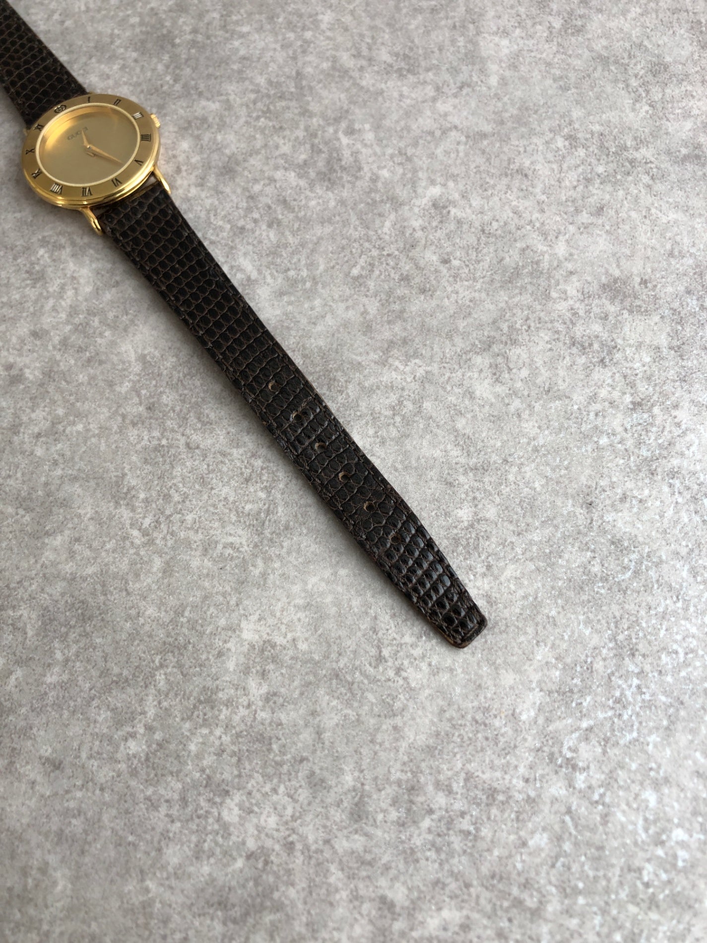 GUCCI Quartz Watch Brown×Gold Vintage cfa68u