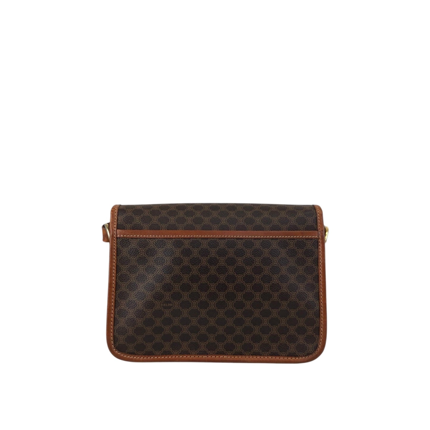 CELINE Macadam Gancini Shoulder bag Brown Vintage dtdg28