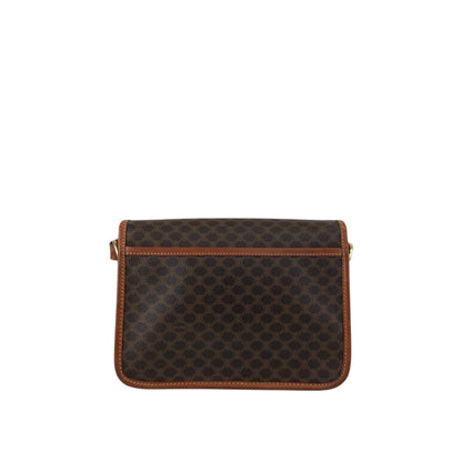 CELINE Macadam Gancini Shoulder bag Brown Vintage dtdg28