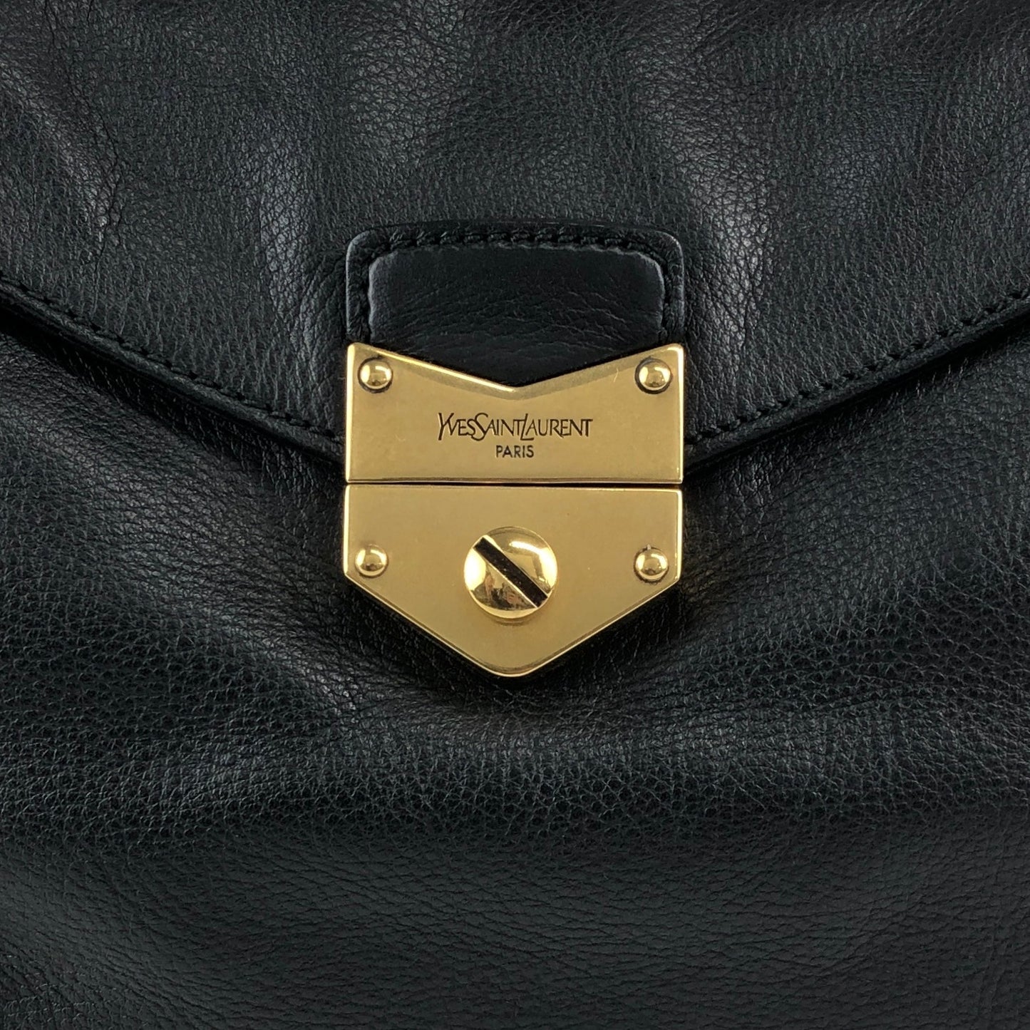 Yves Saint Laurent Two-way Handbag Shoulder bag Black Vintage wu64ez