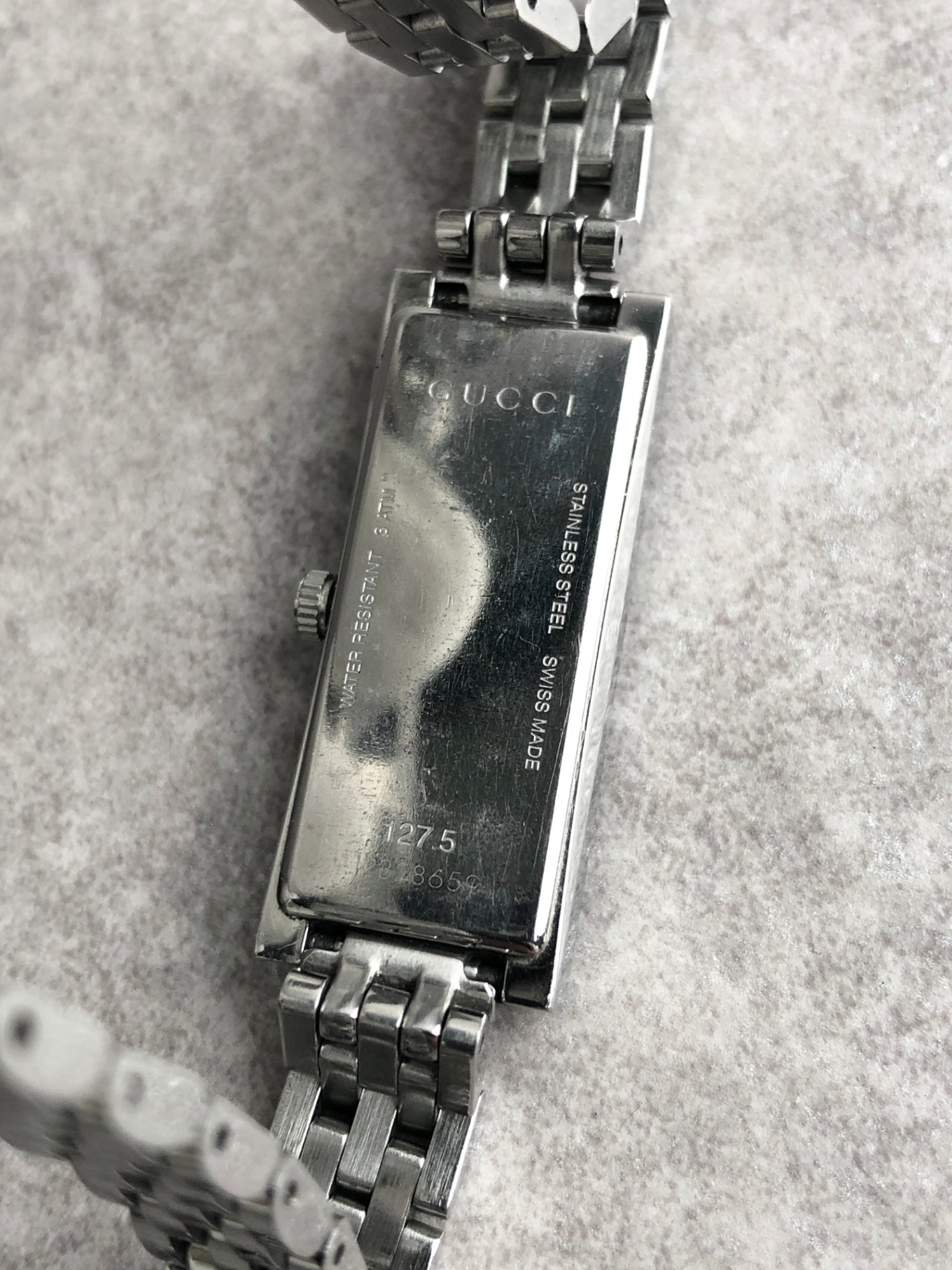 GUCCI Watch Silver 127.5 Vintage inj62x – VintageShop solo
