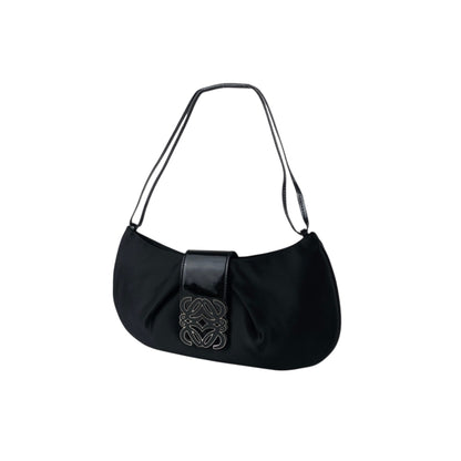LOEWE Anagram Logo Small Handbag Black Vintage 3tugtm