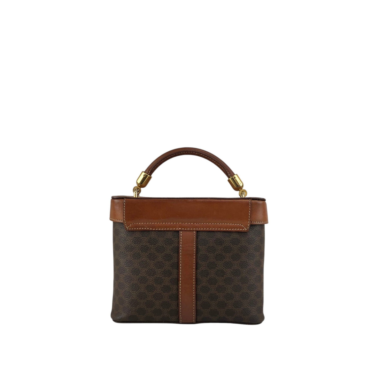 CELINE Macadam Blason Two-way Vanity bag Shoulder bag Brown Vintage me53ak