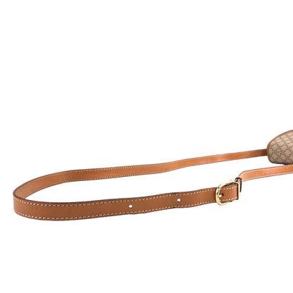 CELINE Macadam Front Buckle Flap Small Shoulder bag Crossbody Beige Vintage wbbars