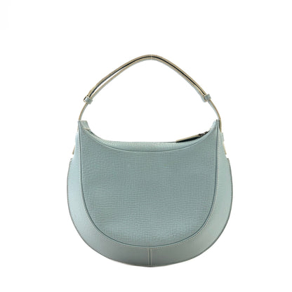 LOEWE Logo Motif Embossed Round Leather Two-way  Handbag Shoulder bag Sky blue Vintage 64bpxh