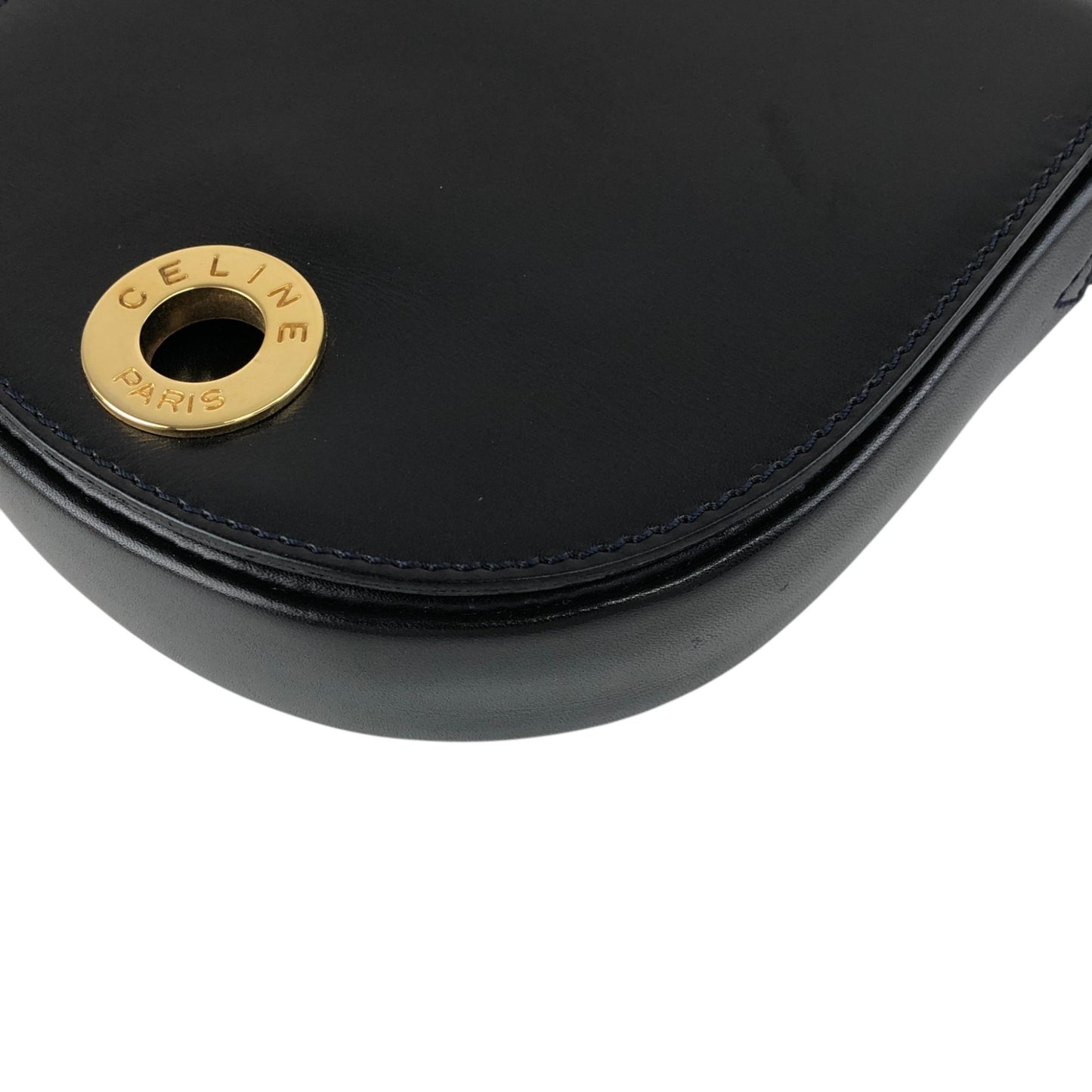 CELINE Circle Logo Small Shoulder bag Black Vintage va5bp4