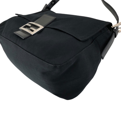 FENDI Logo Shoulder bag Black Vintage vvvemn