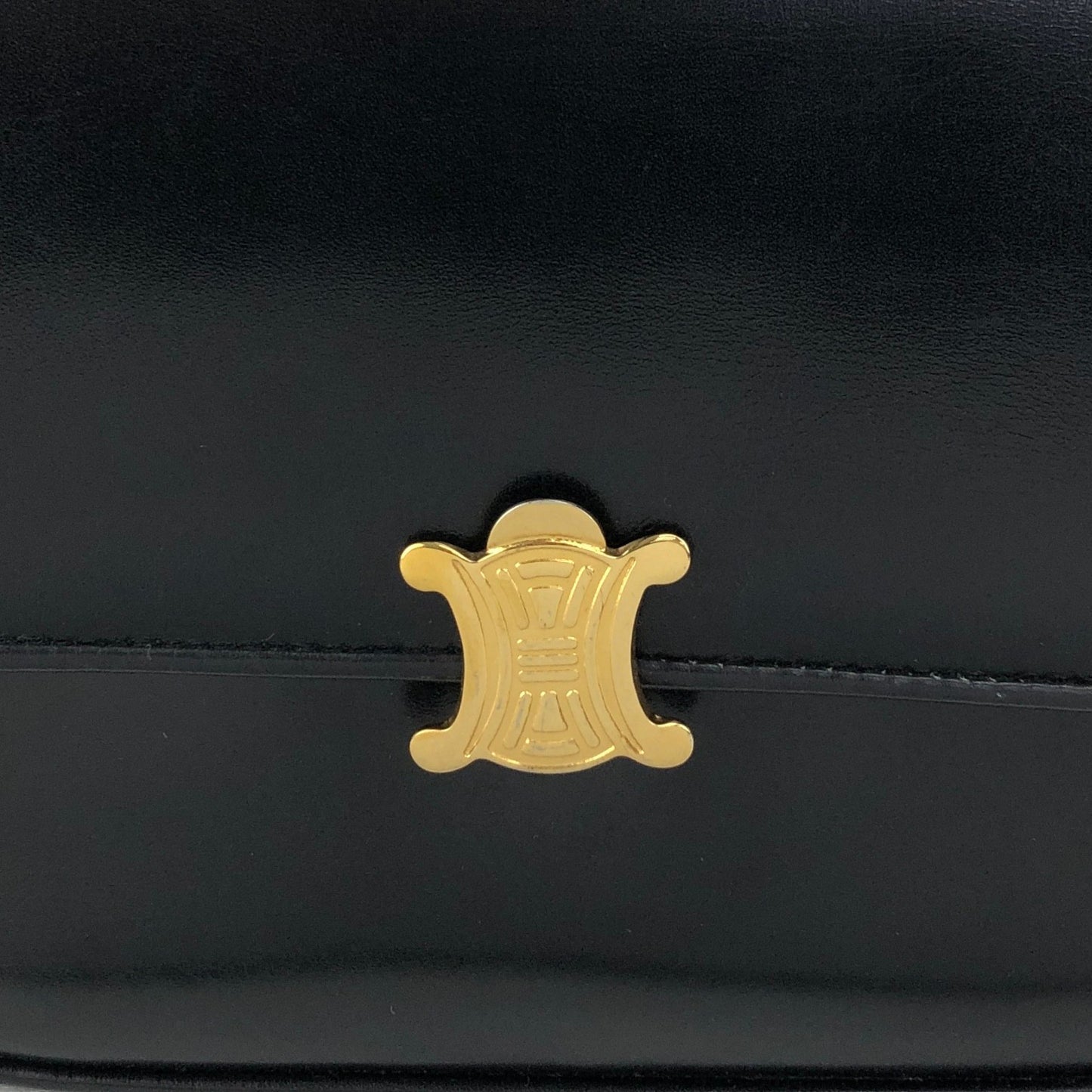 CELINE Triomphe Shoulder bag Black Vintage igefky