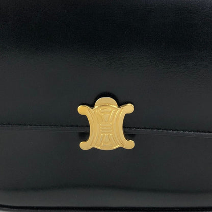 CELINE Triomphe Shoulder bag Black Vintage igefky