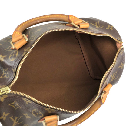 LOUIS VUITTON Monogram Handbag Boston bag Brown M41108 Vintage 5ah28h