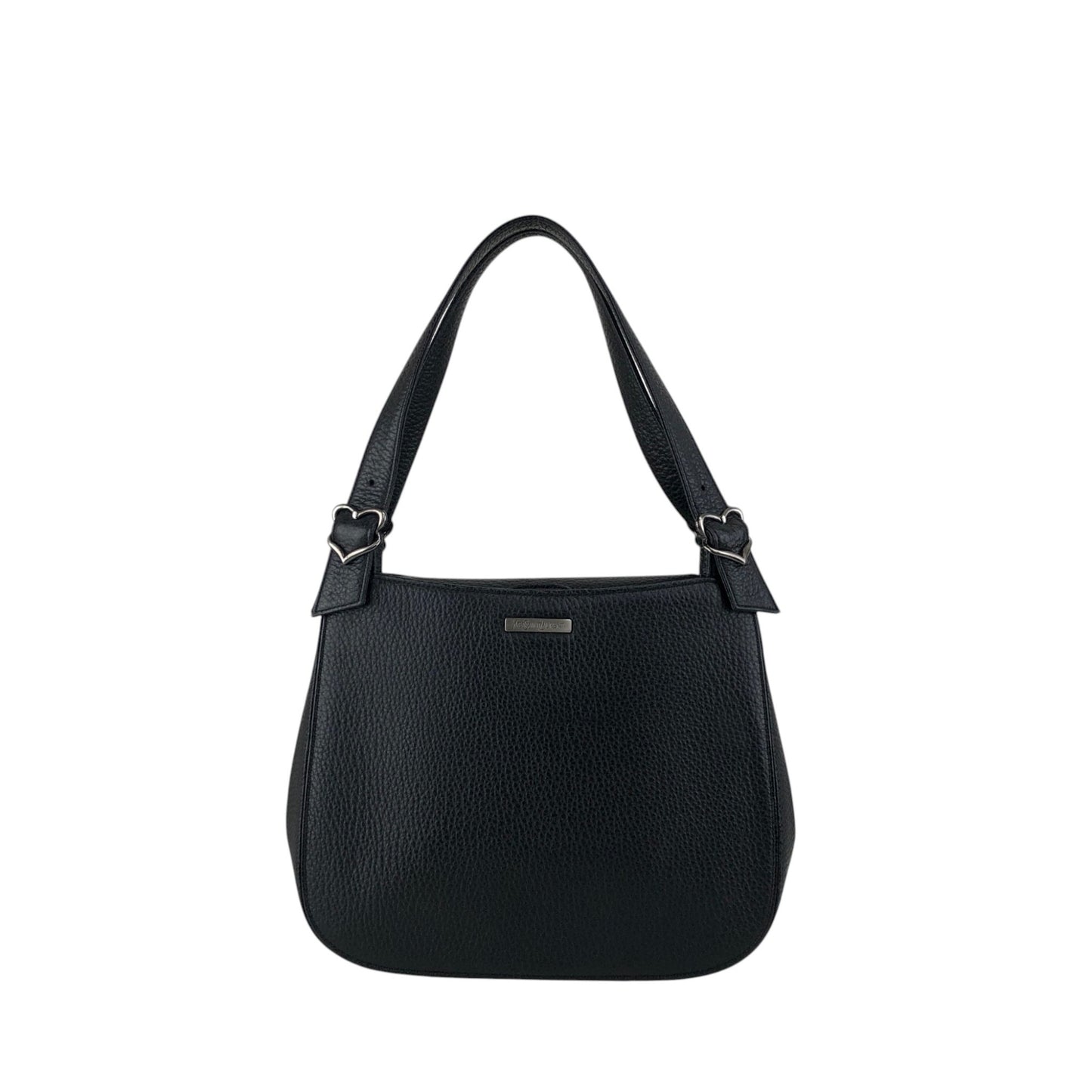 Yves Saint Laurent Logo Shoulder bag Black Vintage p2bexr