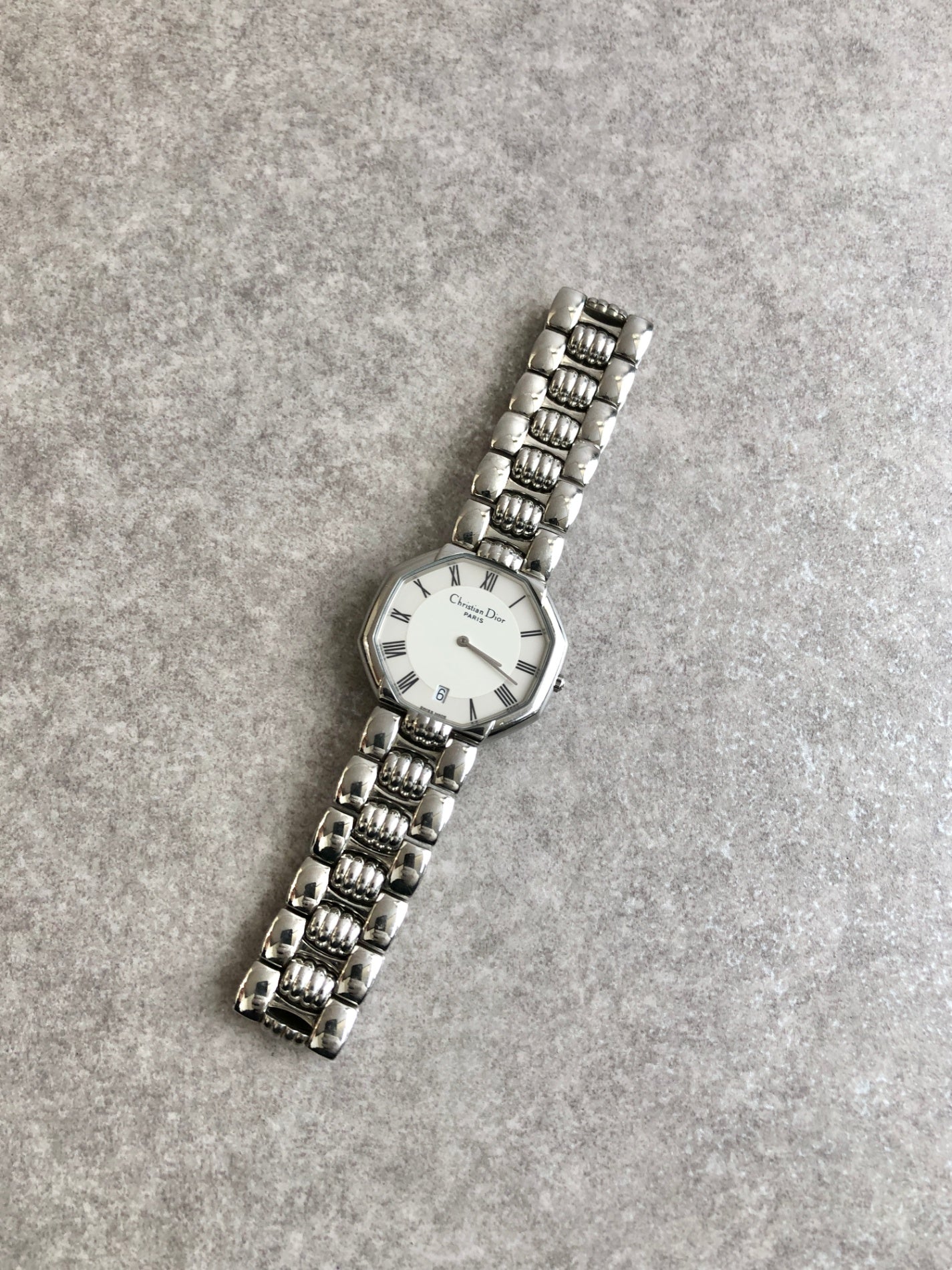 Christian Dior Quartz Watch Silver D45-106-1 Vintage m4evpi