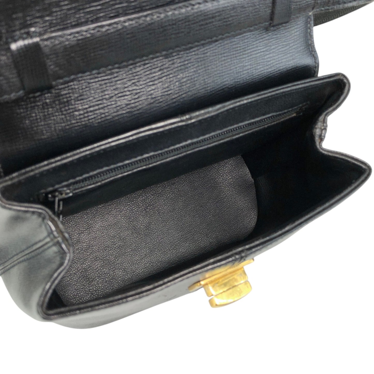Christian Dior Turn Lock Shoulder bag Black Vintage rz2umb