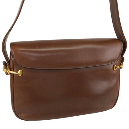 CELINE Horse Carriage Shoulder bag Brown Vintage ggiycy