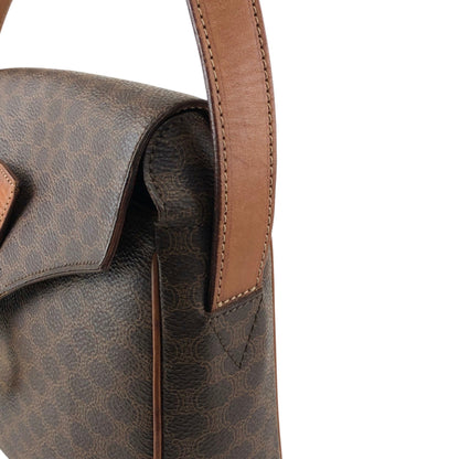 CELINE Macadam Horse Bit Shoulder bag Brown Vintage yw7ax4