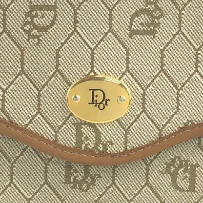 Christian Dior Honeycomb Pattern Shoulder bag Beige Vintage j4tc6b